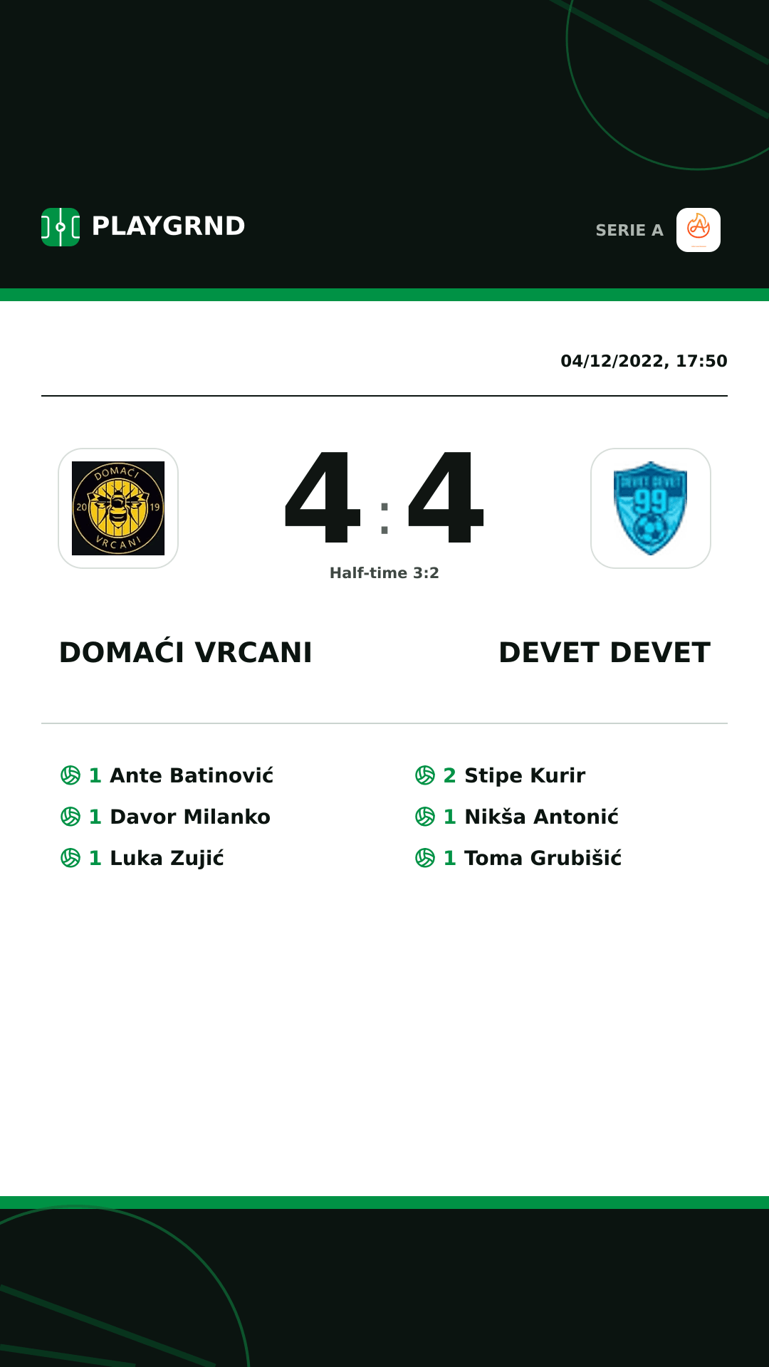 Instagram artwork: Domaći Vrcani 4:4 Devet Devet