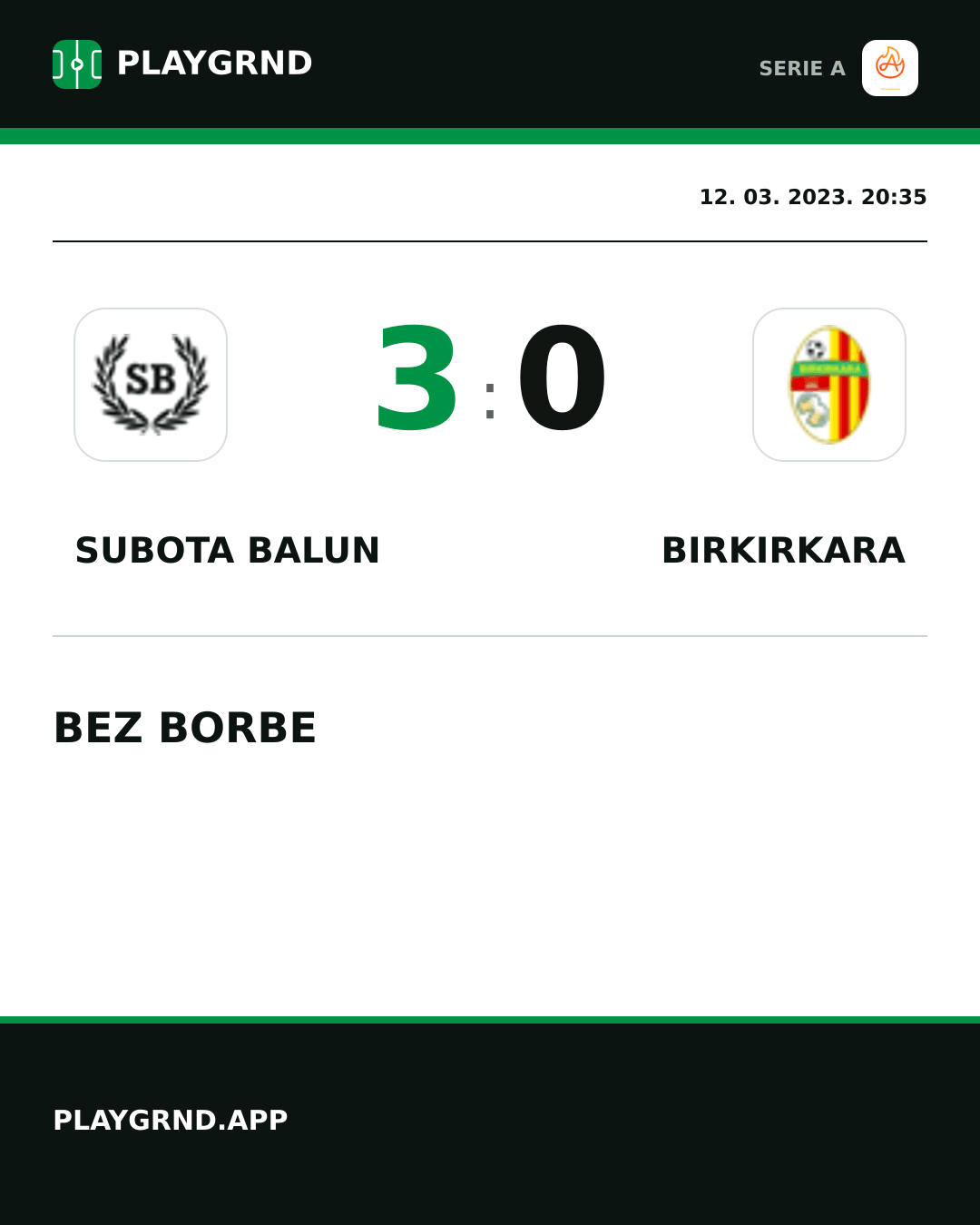 Instagram slika: Subota Balun 3:0 Birkirkara