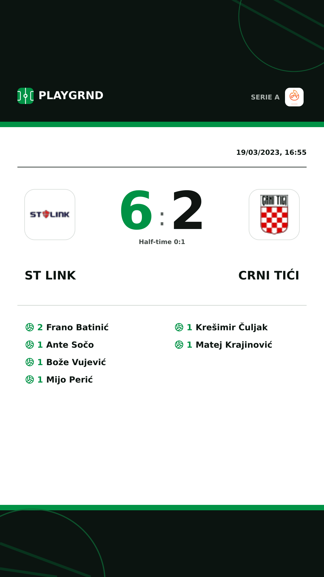 Instagram artwork: ST Link 6:2 Crni Tići