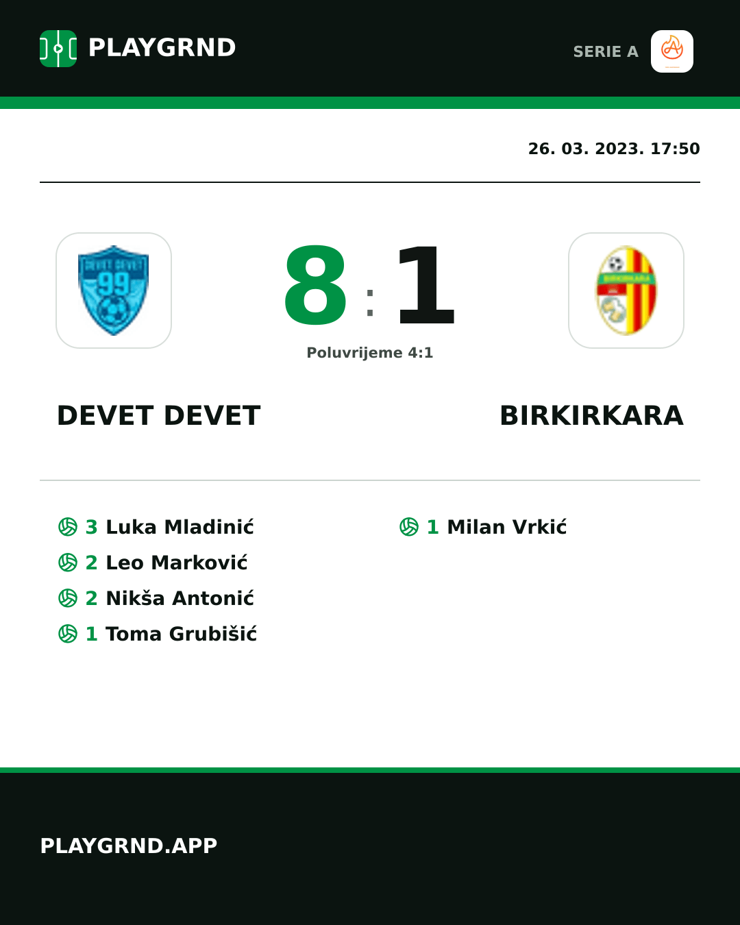 Instagram slika: Devet Devet 8:1 Birkirkara