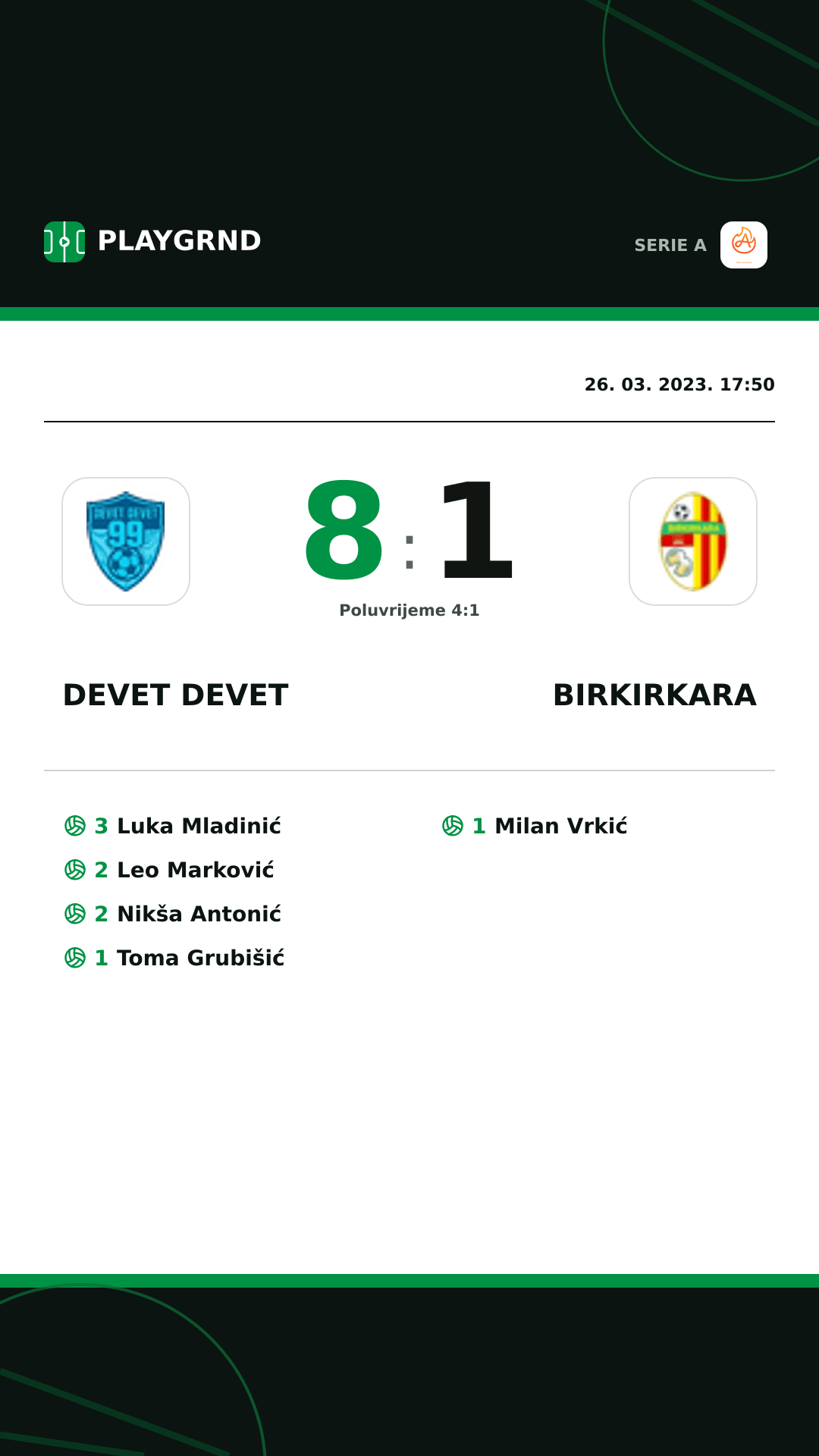 Instagram slika: Devet Devet 8:1 Birkirkara