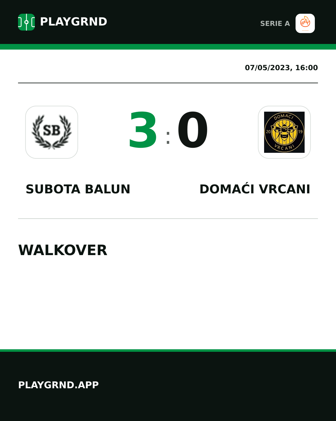 Instagram artwork: Subota Balun 3:0 Domaći Vrcani