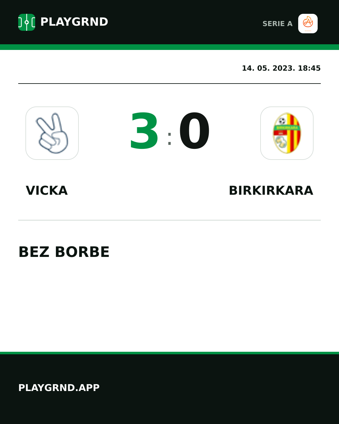 Instagram slika: Vicka 3:0 Birkirkara