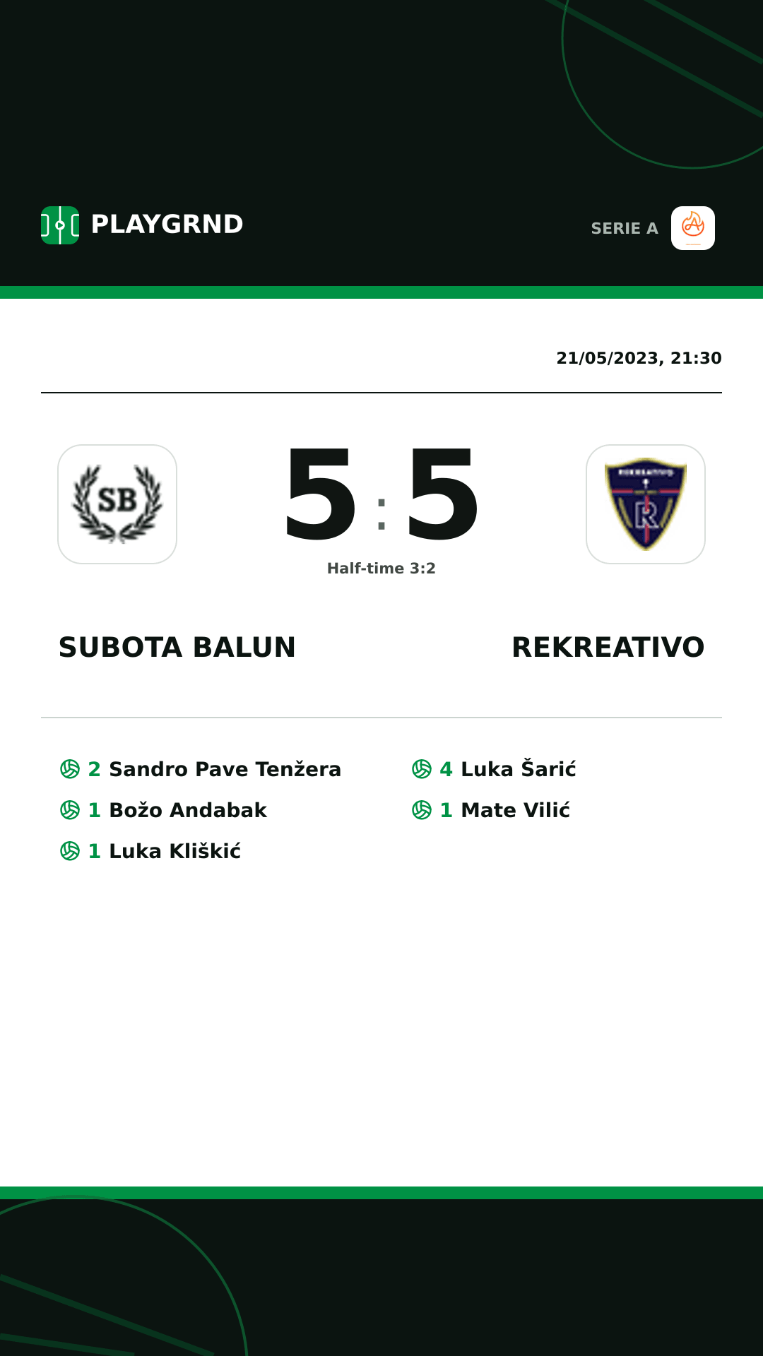 Instagram artwork: Subota Balun 5:5 Rekreativo