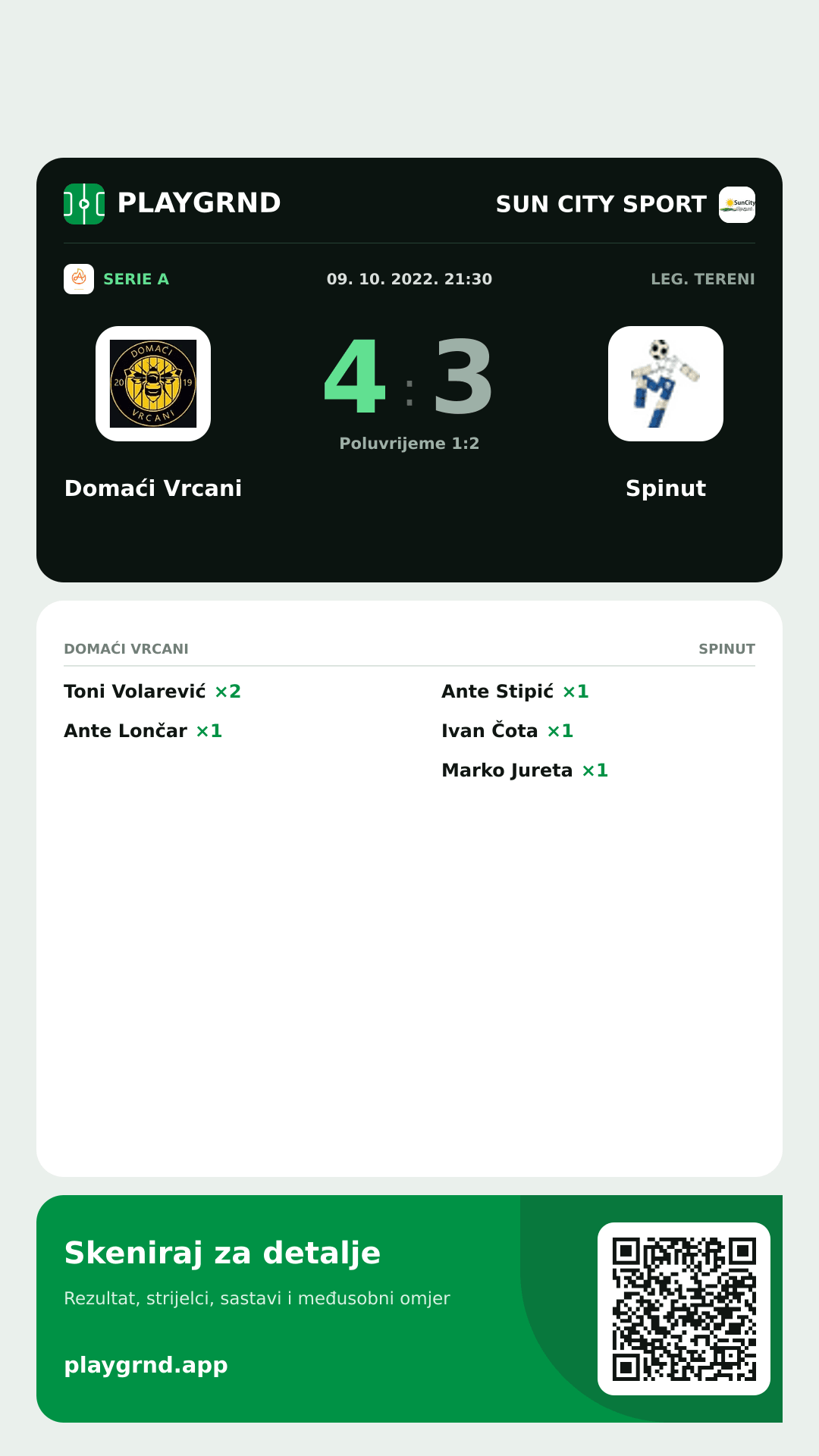 Story image: Domaći Vrcani 4:3 Spinut