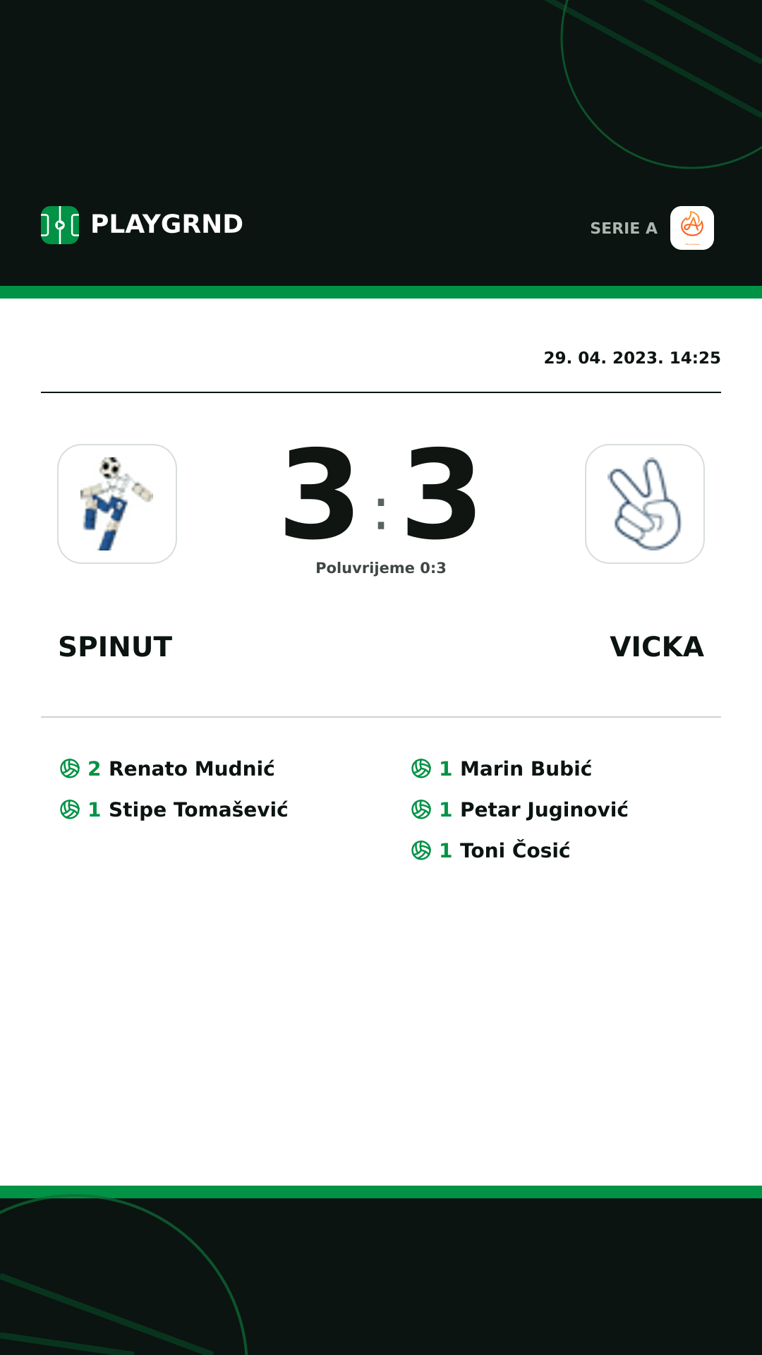 Instagram slika: Spinut 3:3 Vicka