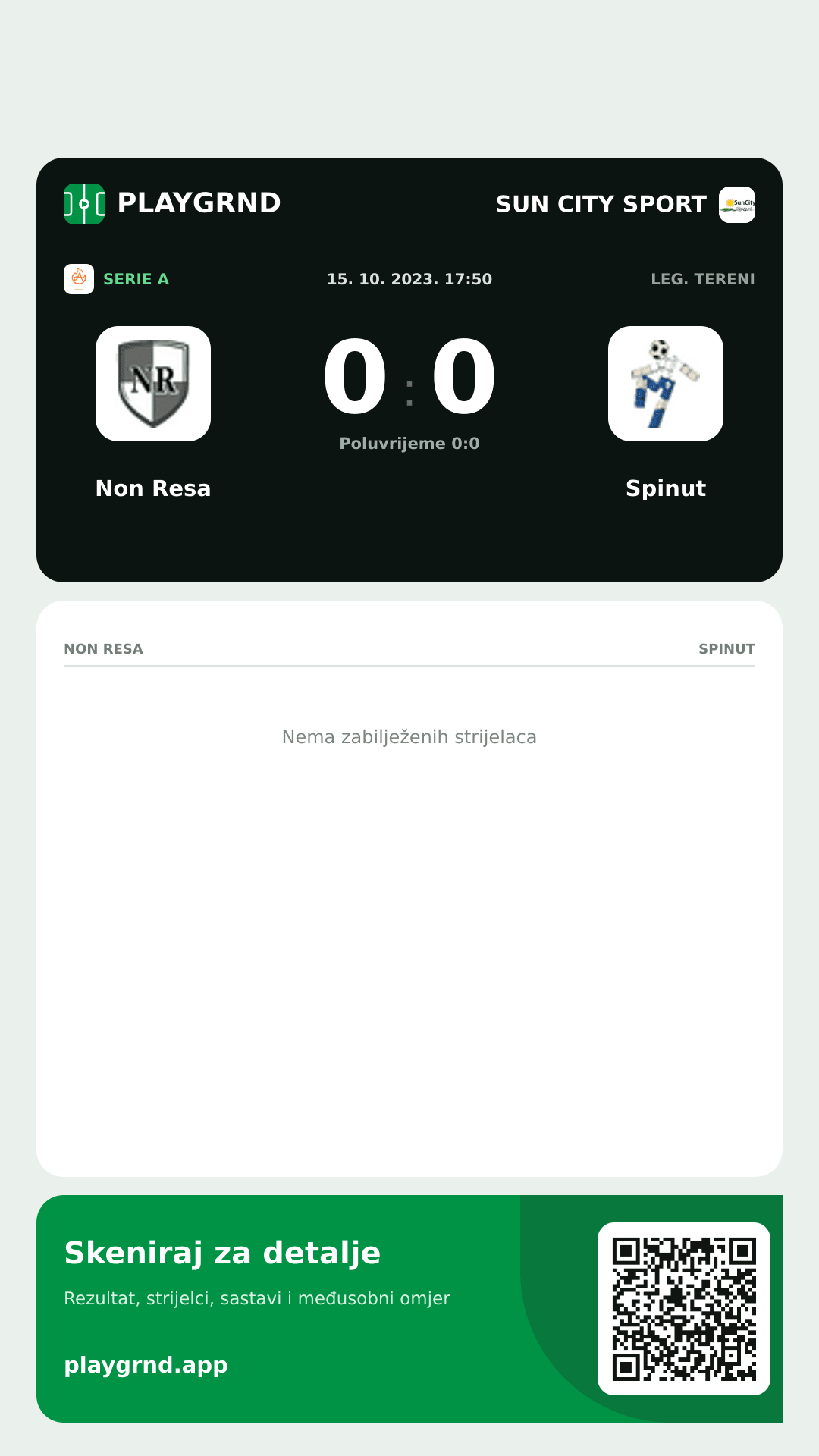 Story image: Non Resa 0:0 Spinut