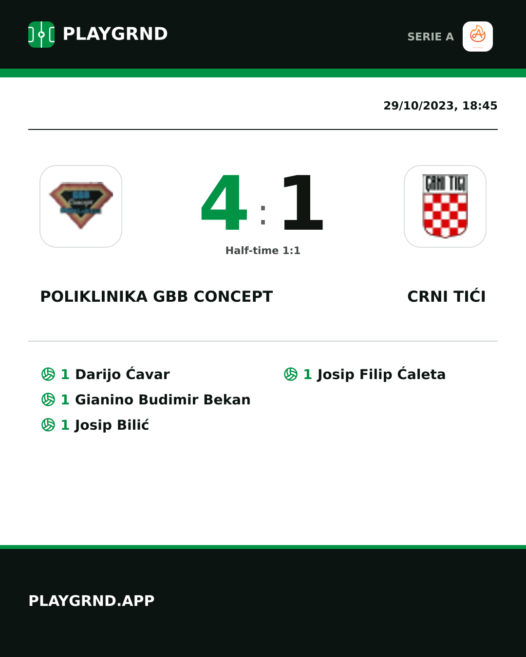 Instagram artwork: Poliklinika Gbb Concept 4:1 Crni Tići