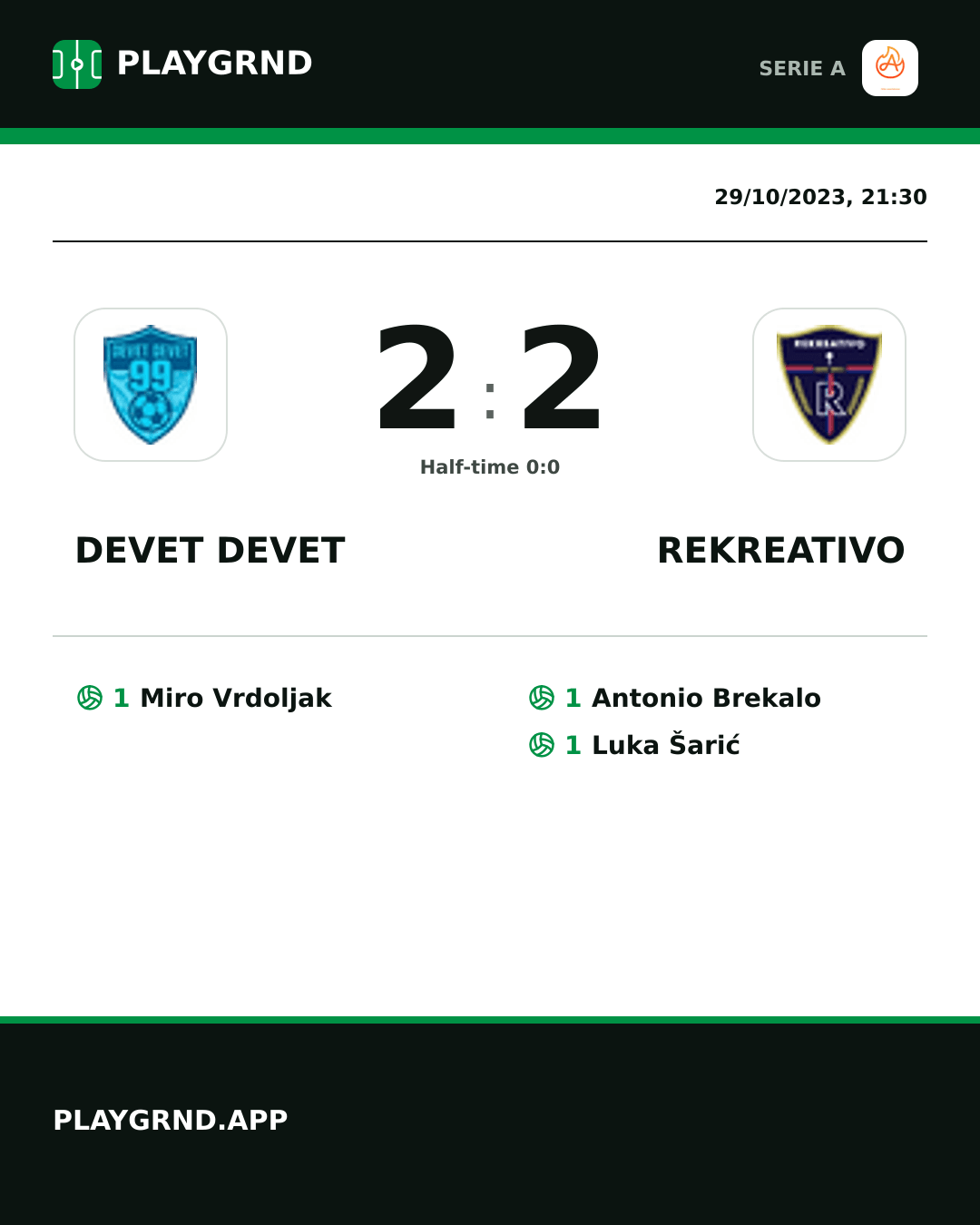 Instagram artwork: Devet Devet 2:2 Rekreativo
