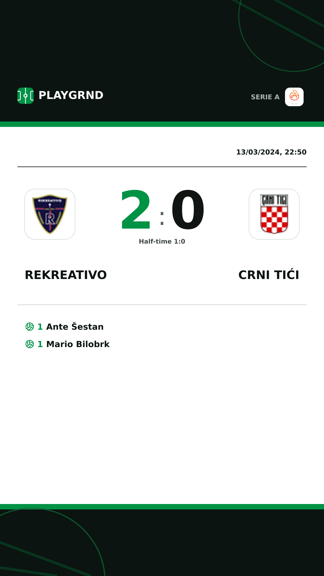 Instagram artwork: Rekreativo 2:0 Crni Tići