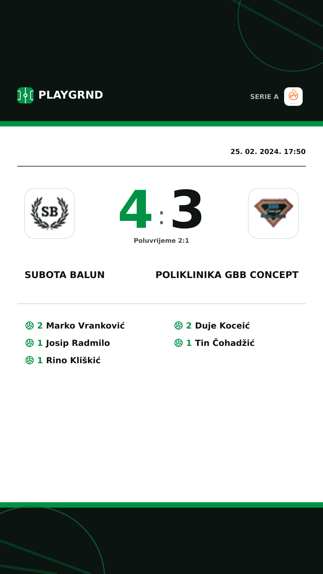Instagram slika: Subota Balun 4:3 Poliklinika Gbb Concept