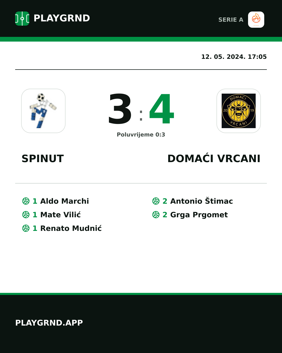Instagram slika: Spinut 3:4 Domaći Vrcani