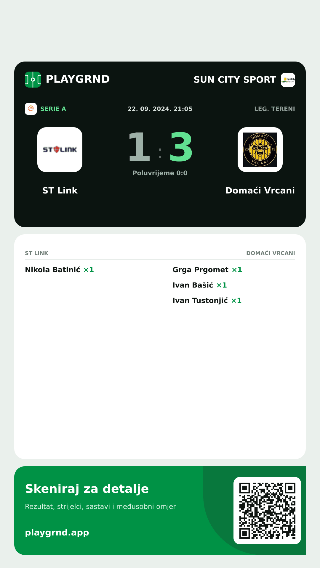 Story image: ST Link 1:3 Domaći Vrcani