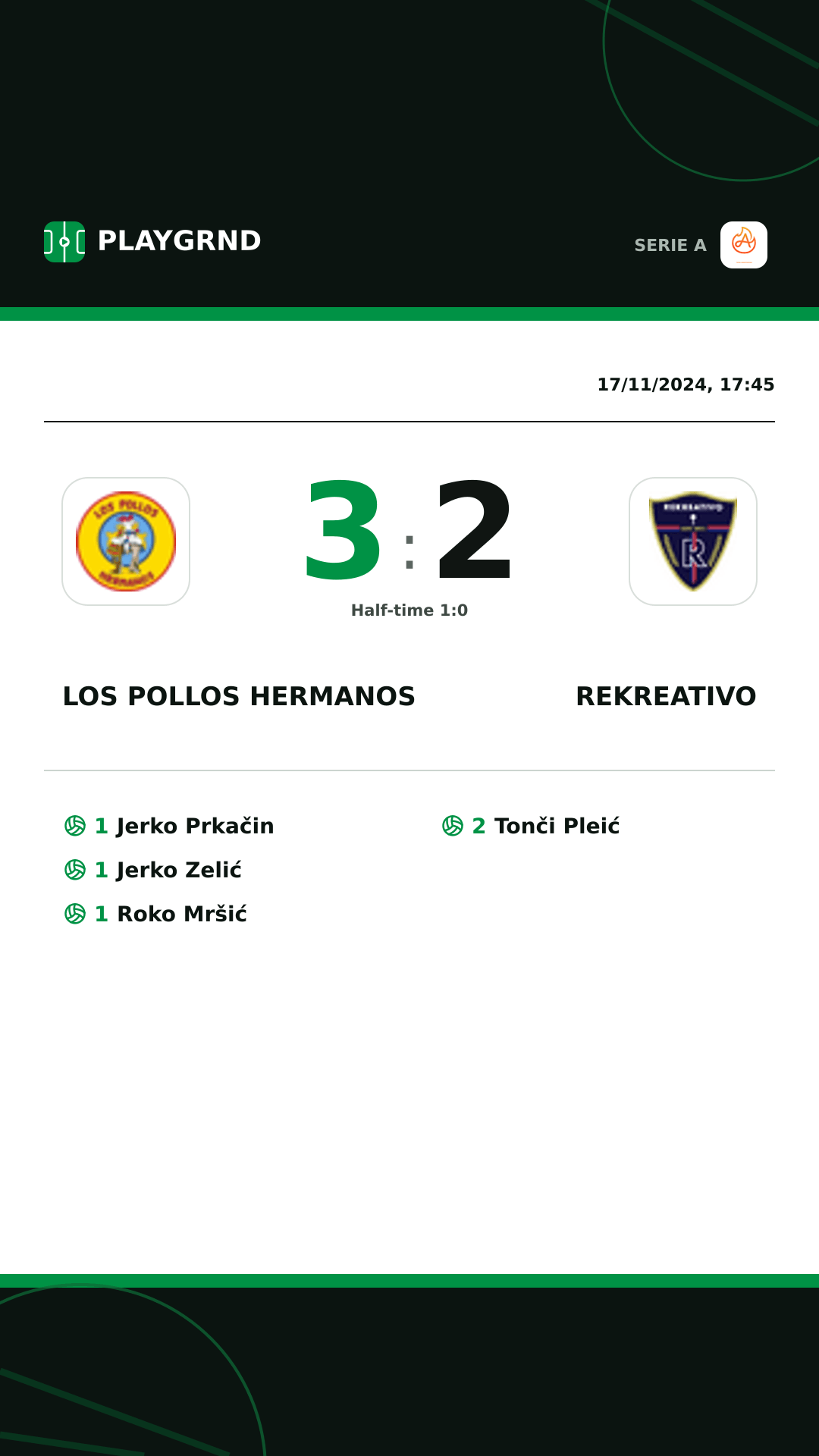 Instagram artwork: Los Pollos Hermanos 3:2 Rekreativo