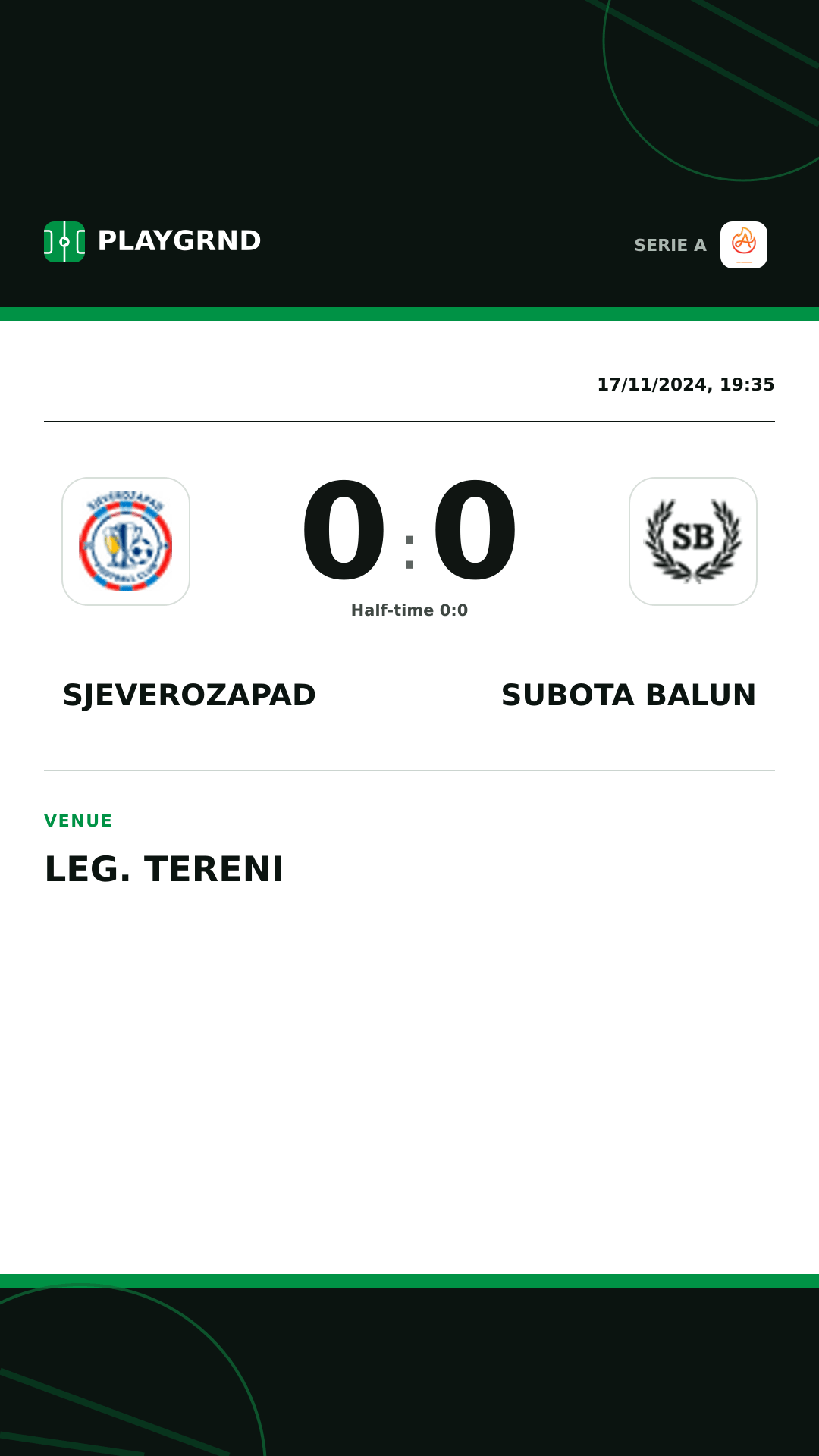 Instagram artwork: Sjeverozapad 0:0 Subota Balun