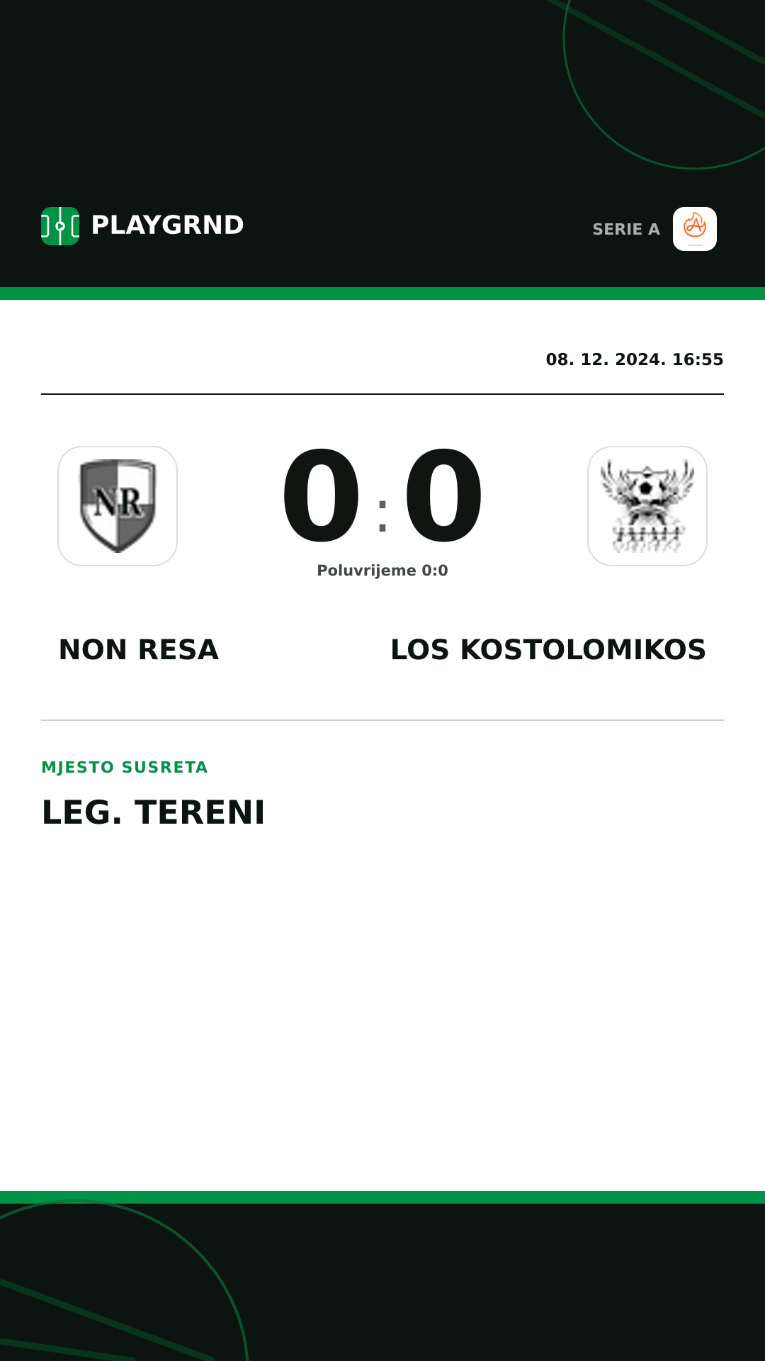 Instagram slika: Non Resa 0:0 Los Kostolomikos