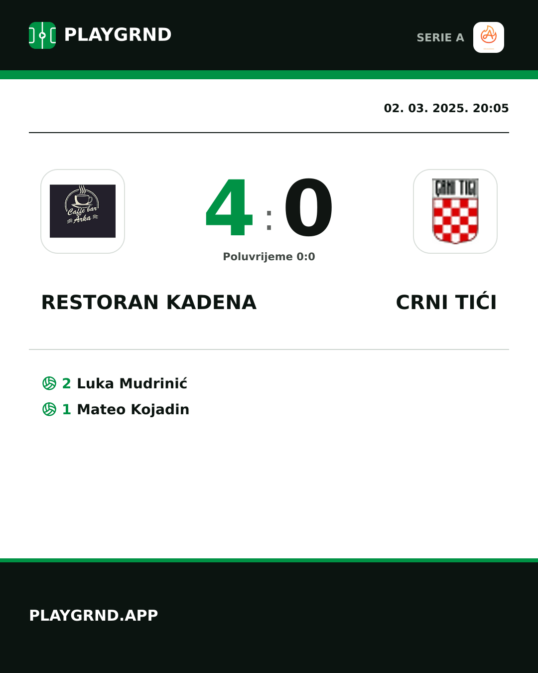 Instagram slika: Restoran Kadena 4:0 Crni Tići