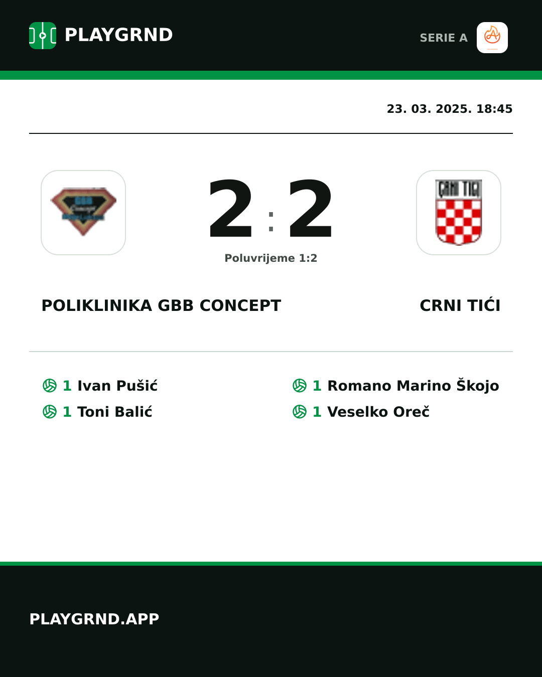 Instagram slika: Poliklinika Gbb Concept 2:2 Crni Tići