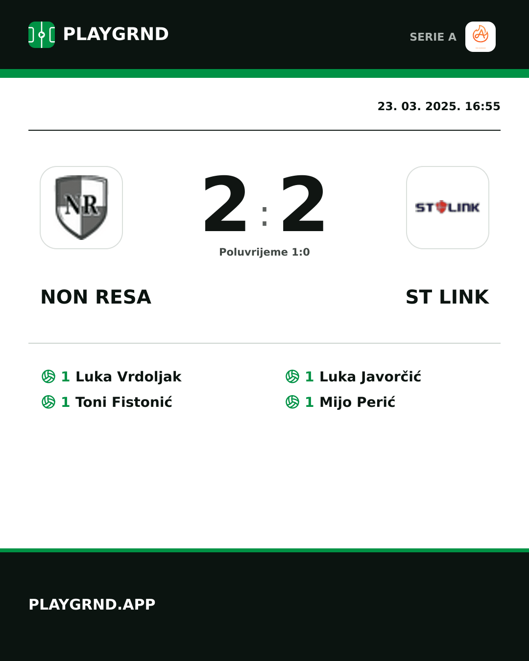 Instagram slika: Non Resa 2:2 ST Link