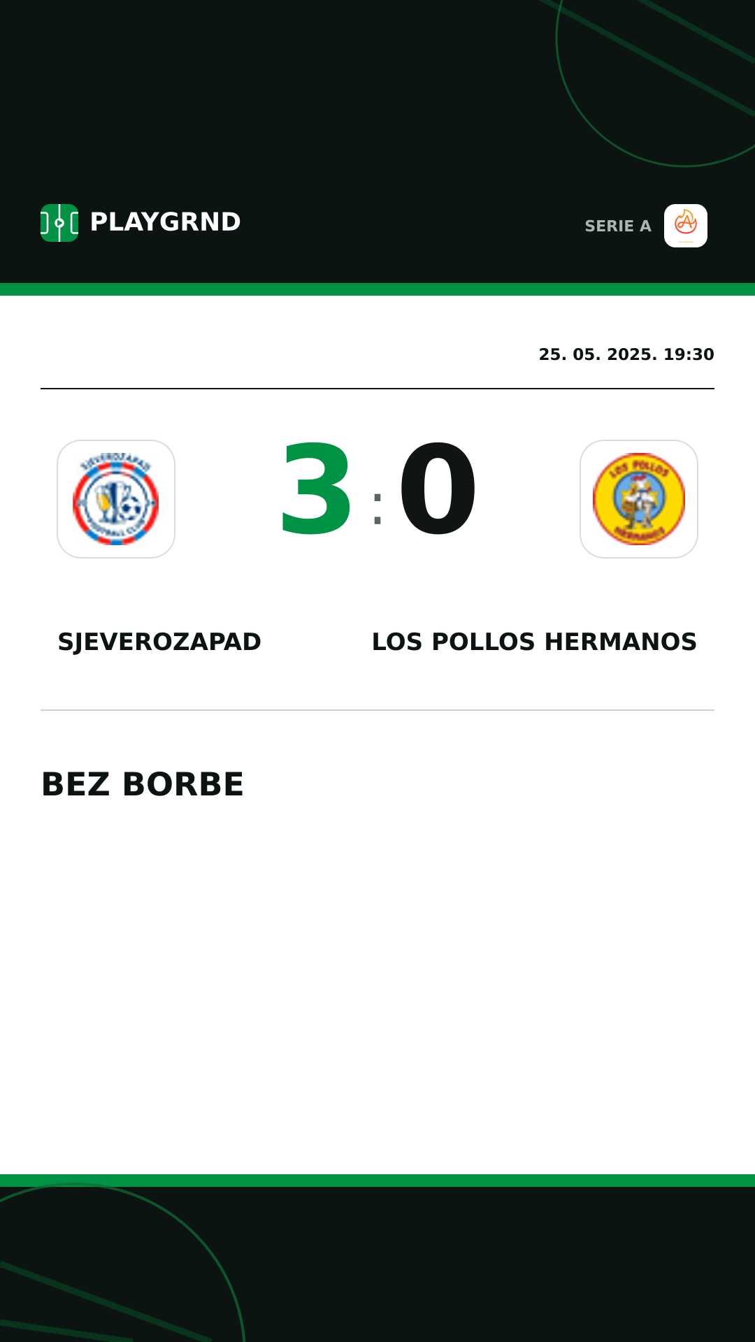 Instagram slika: Sjeverozapad 3:0 Los Pollos Hermanos