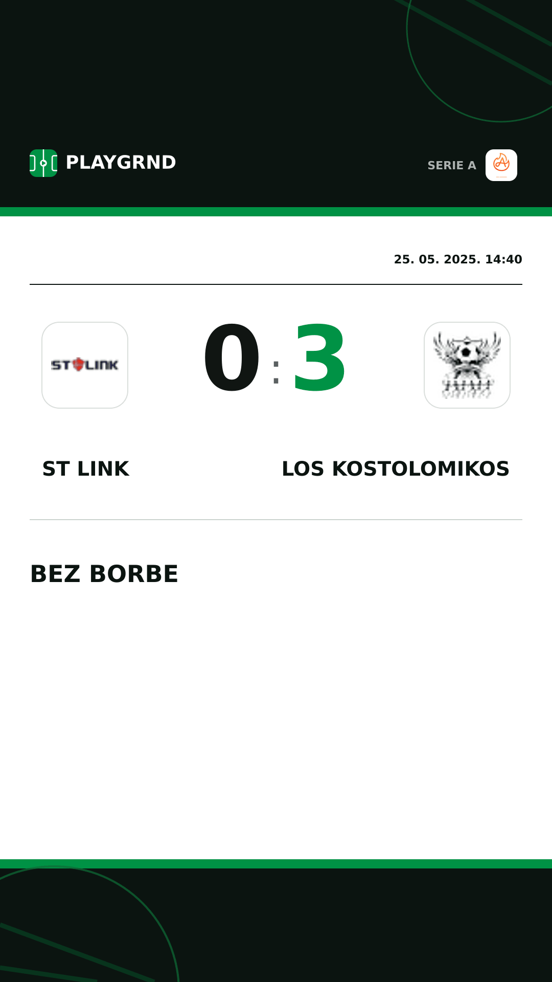 Instagram slika: ST Link 0:3 Los Kostolomikos