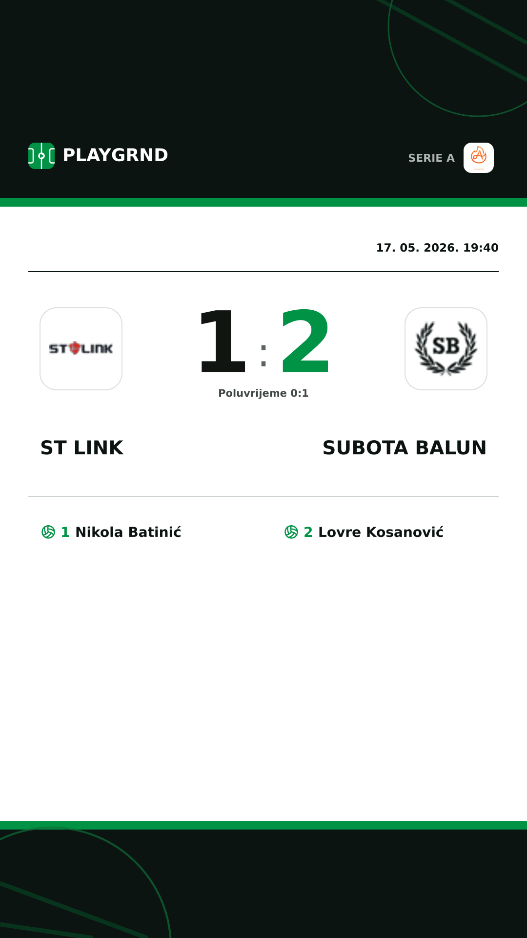 Instagram slika: ST Link 1:2 Subota Balun