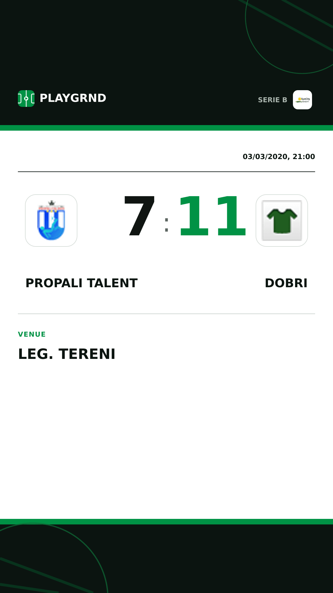 Instagram artwork: Propali Talent 7:11 Dobri