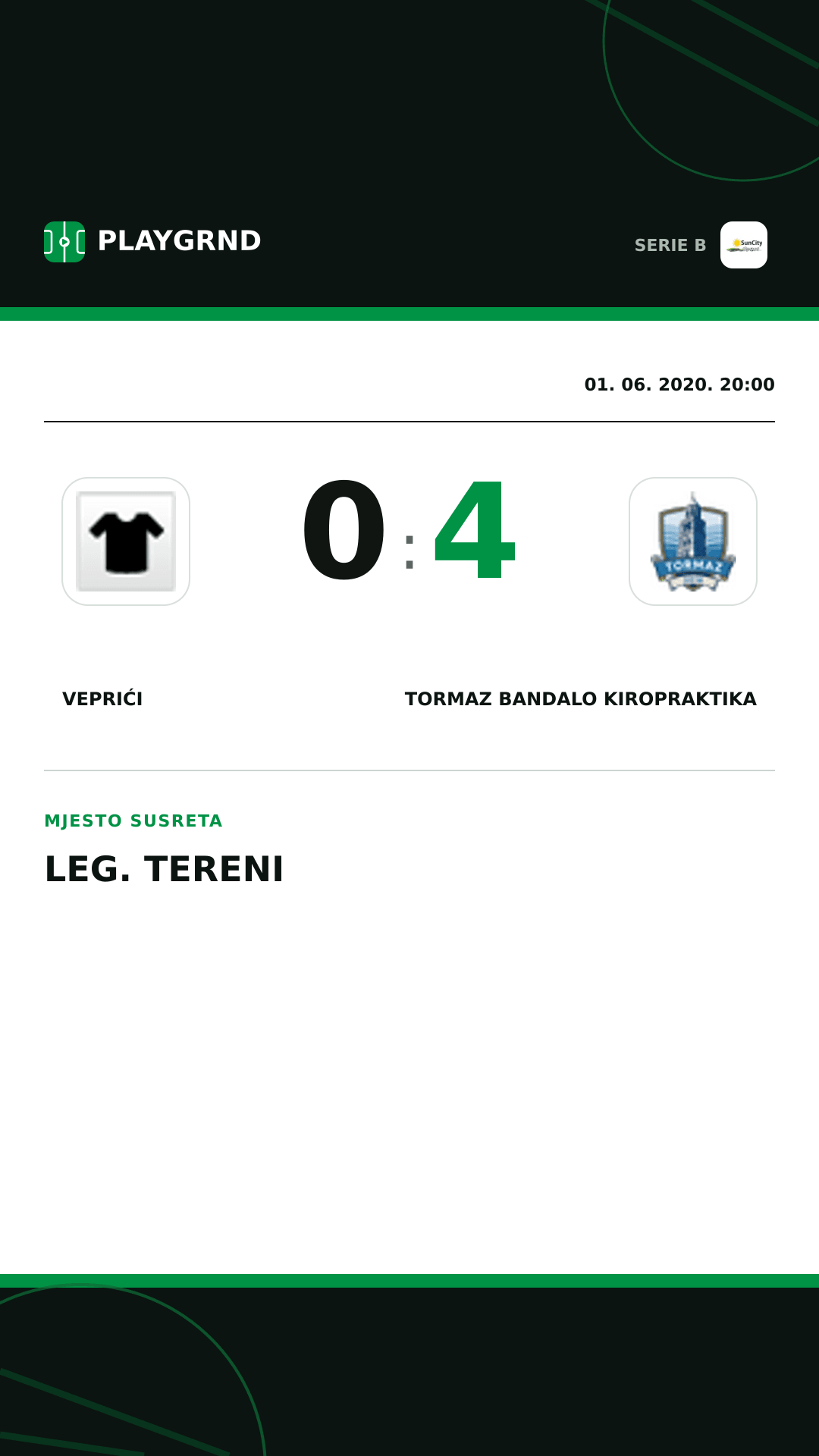 Instagram slika: Veprići 0:4 Tormaz Bandalo Kiropraktika