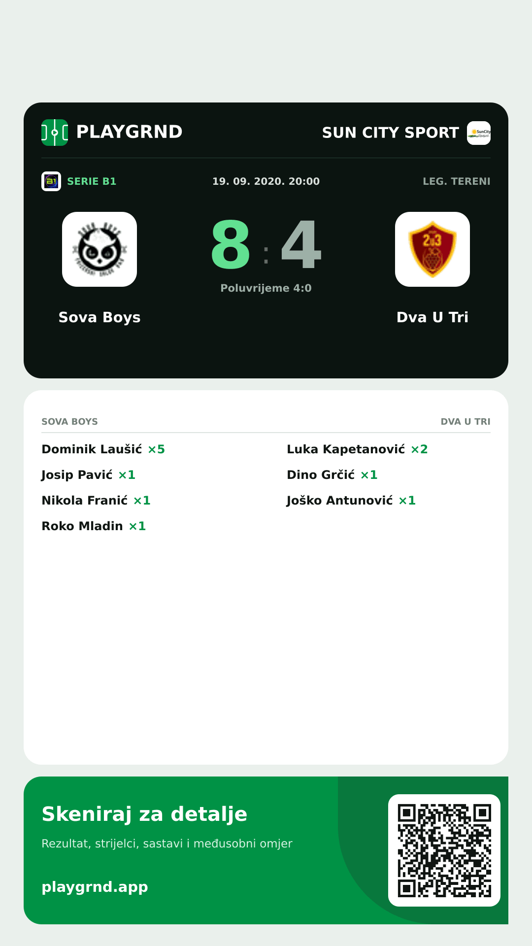 Story slika: Sova Boys 8:4 Dva U Tri