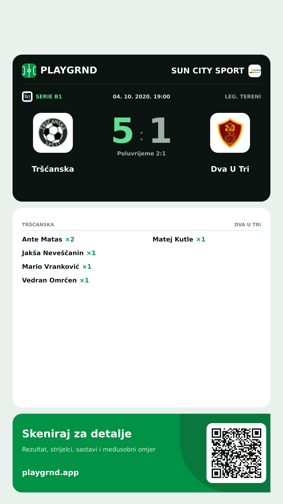 Story slika: Tršćanska 5:1 Dva U Tri