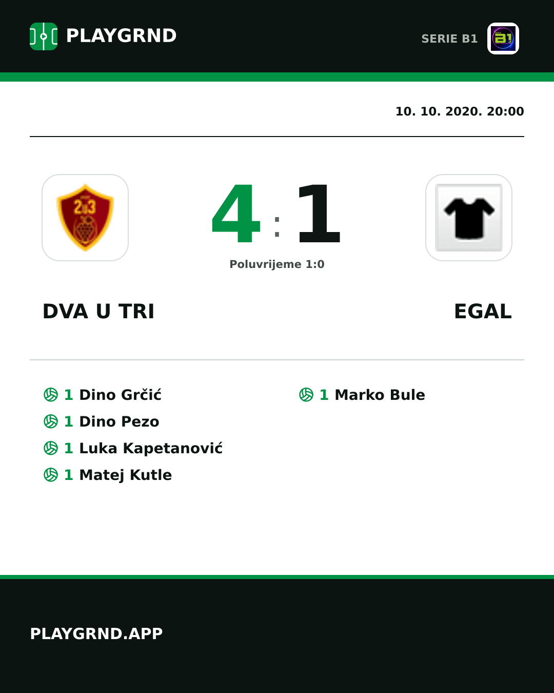 Instagram slika: Dva U Tri 4:1 Egal