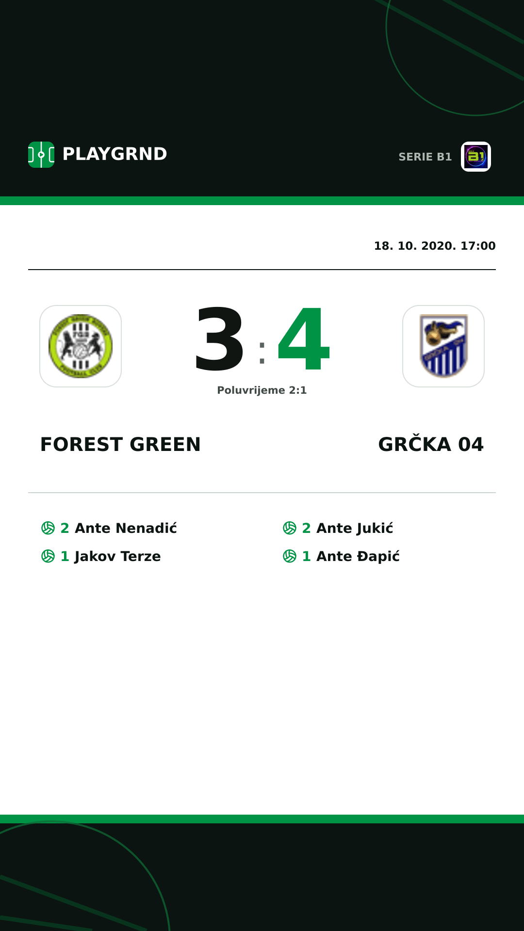 Instagram slika: Forest Green 3:4 Grčka 04