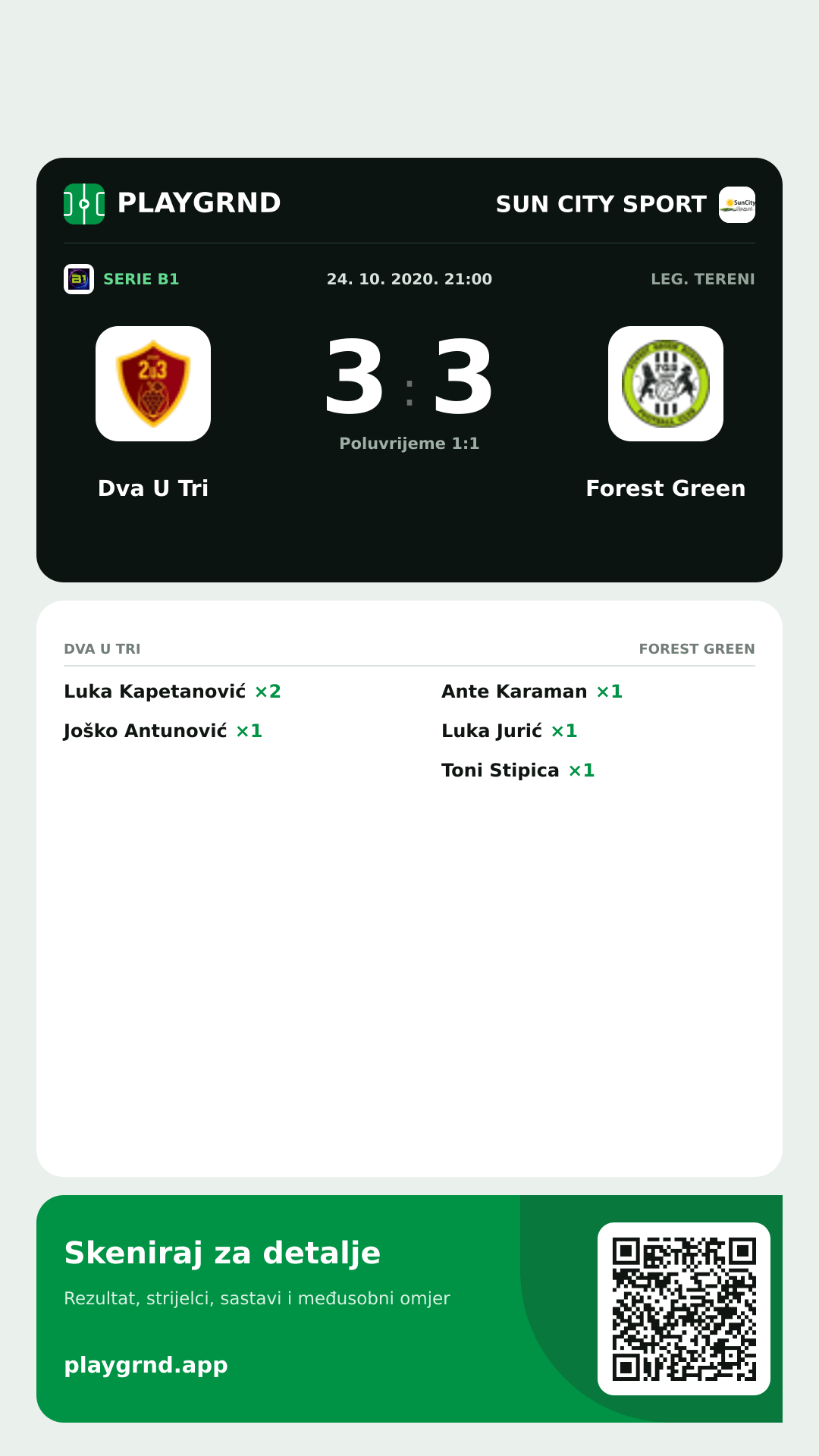 Story image: Dva U Tri 3:3 Forest Green