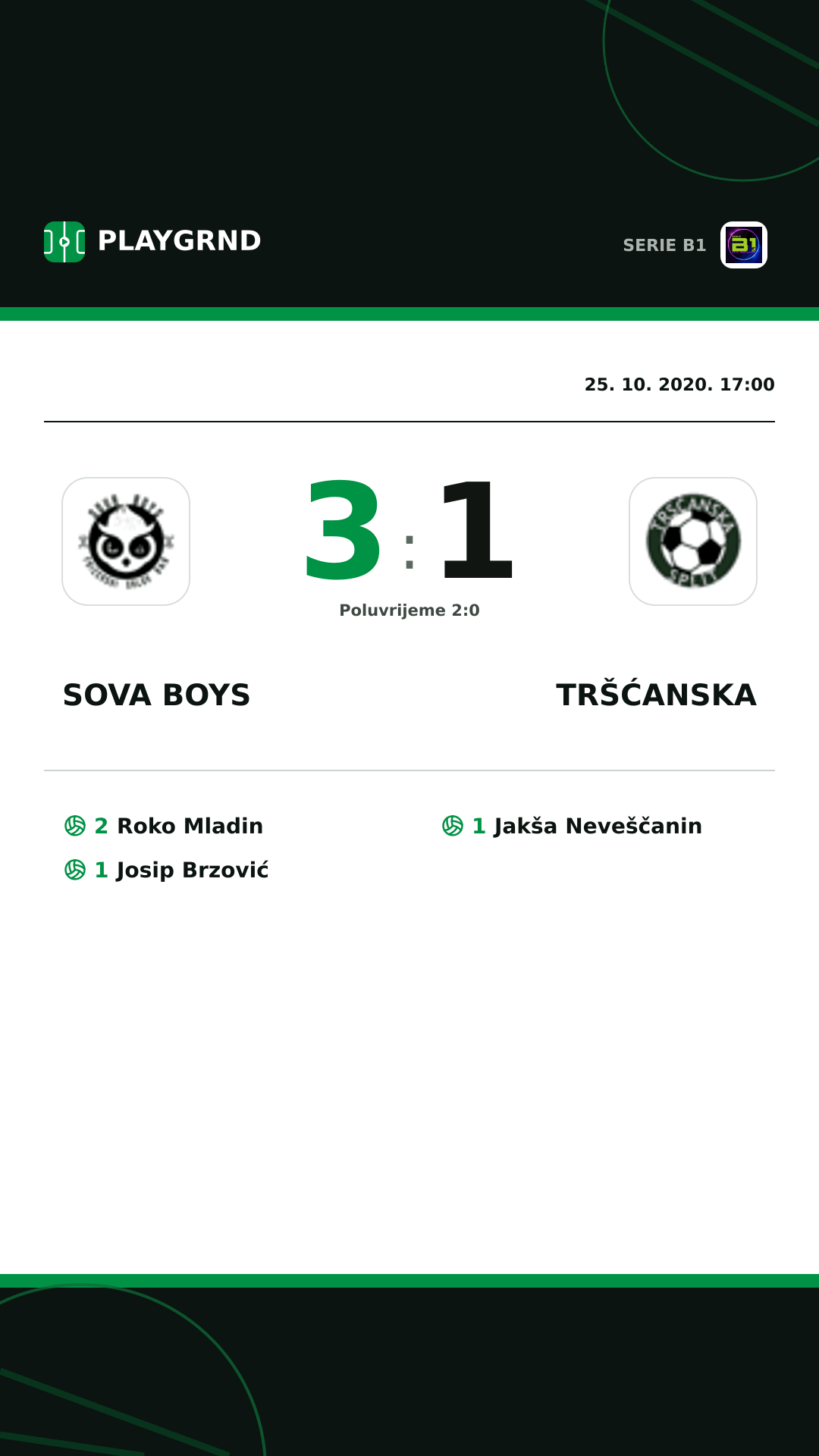 Instagram slika: Sova Boys 3:1 Tršćanska