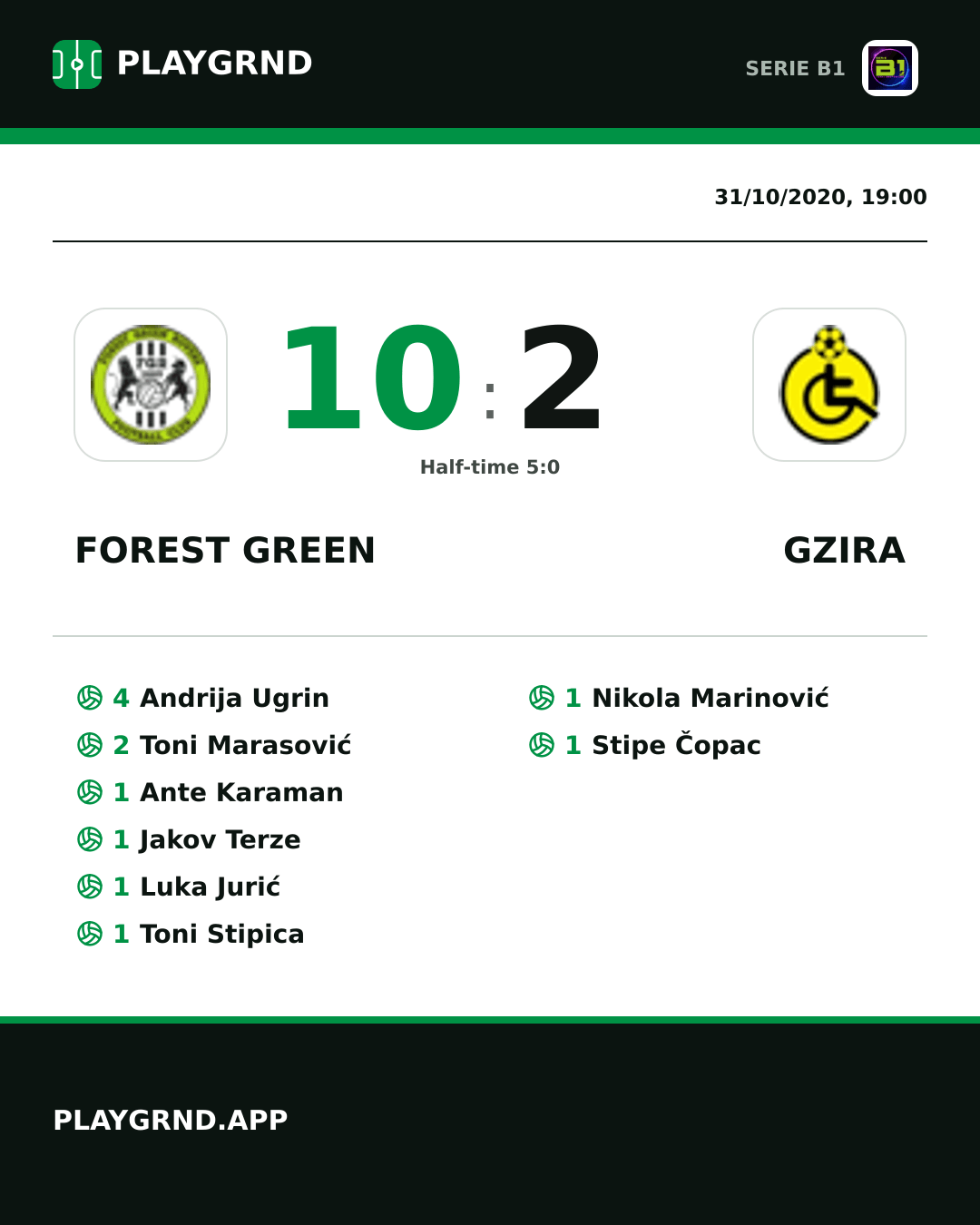 Instagram artwork: Forest Green 10:2 Gzira