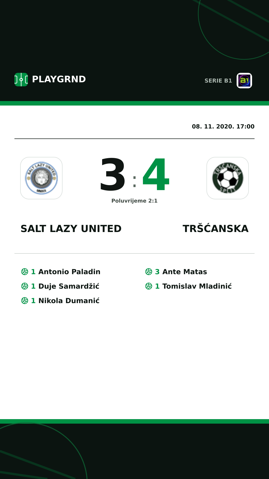 Instagram slika: Salt Lazy United 3:4 Tršćanska