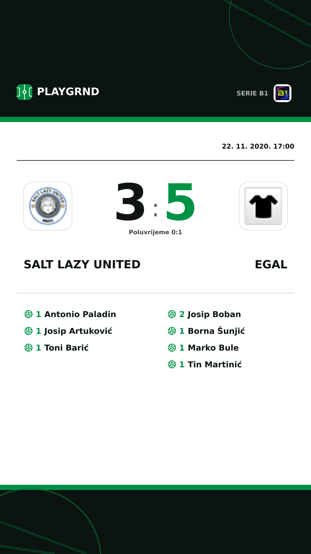 Instagram slika: Salt Lazy United 3:5 Egal