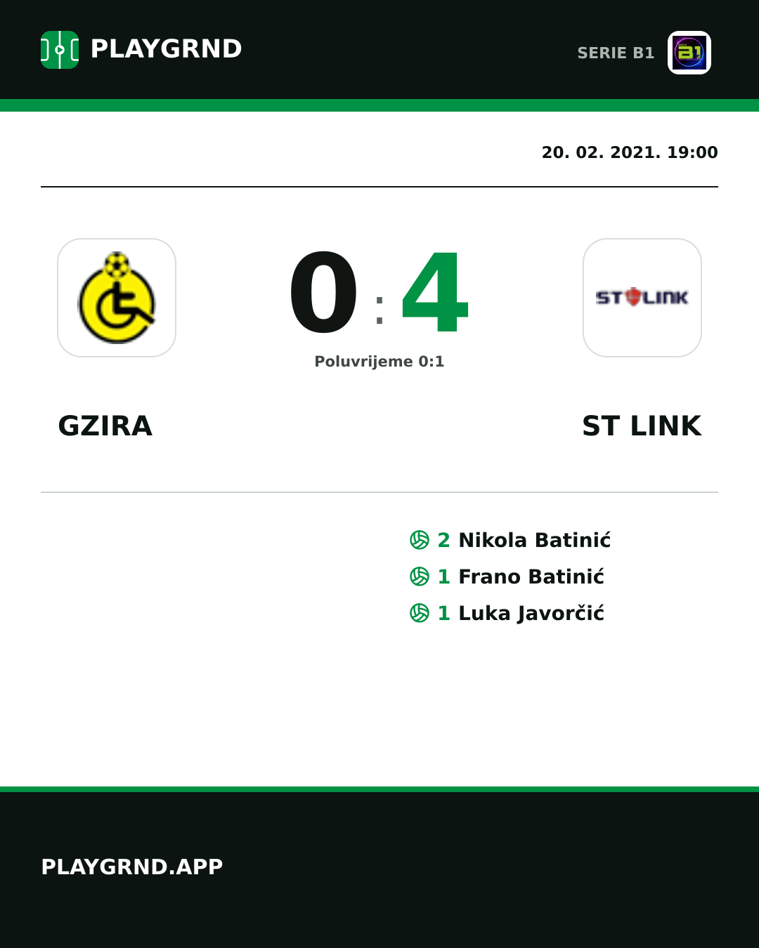 Instagram slika: Gzira 0:4 ST Link