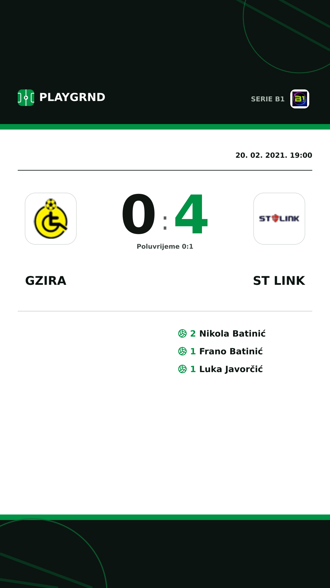 Instagram slika: Gzira 0:4 ST Link