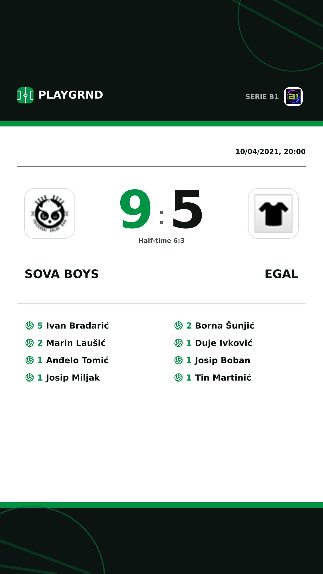 Instagram artwork: Sova Boys 9:5 Egal