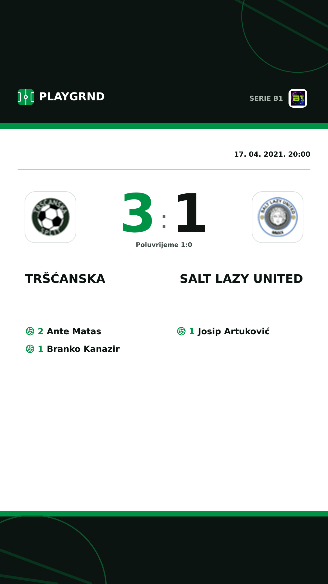 Instagram slika: Tršćanska 3:1 Salt Lazy United
