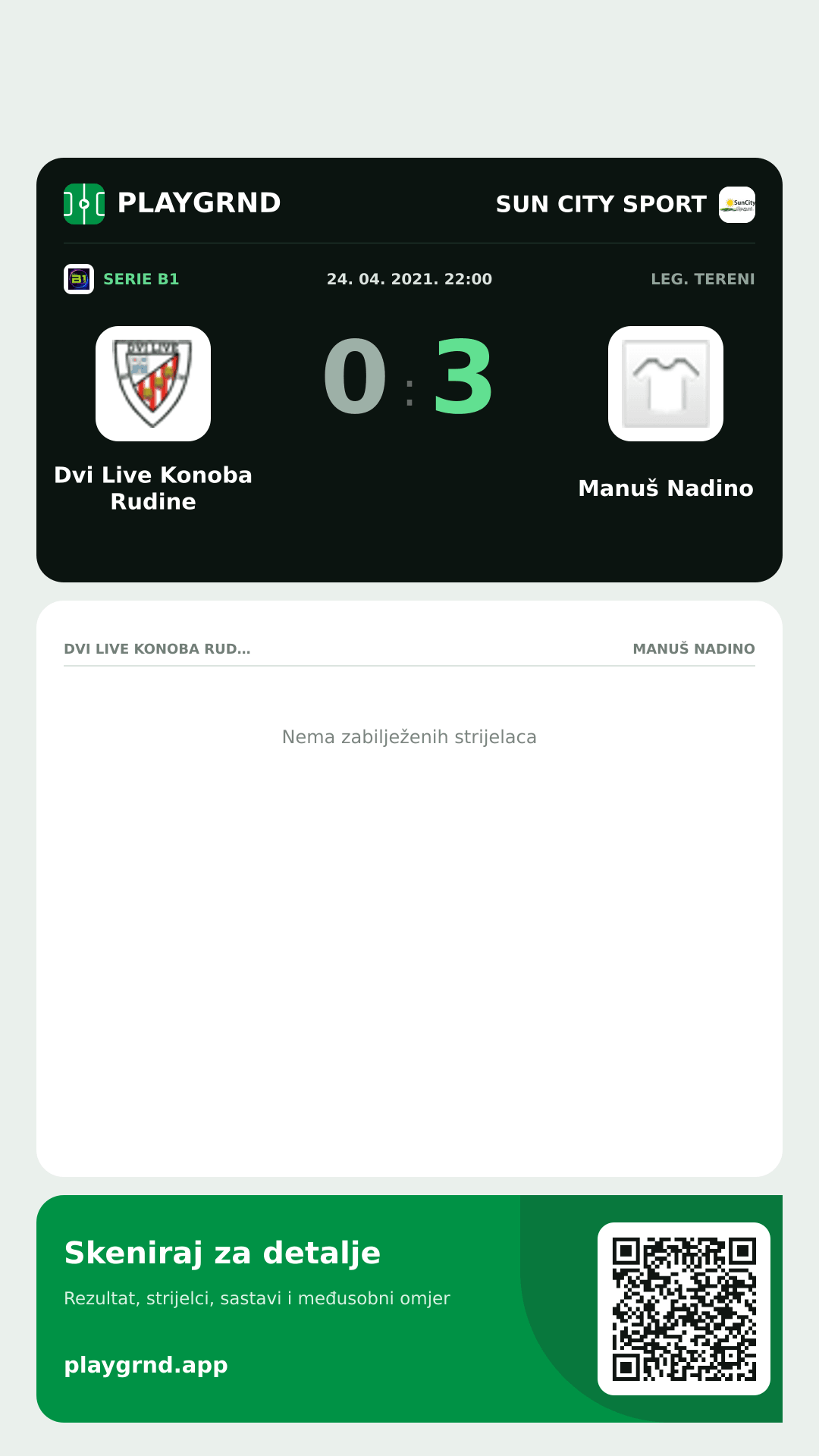 Story image: Dvi Live Konoba Rudine 0:3 Manuš Nadino