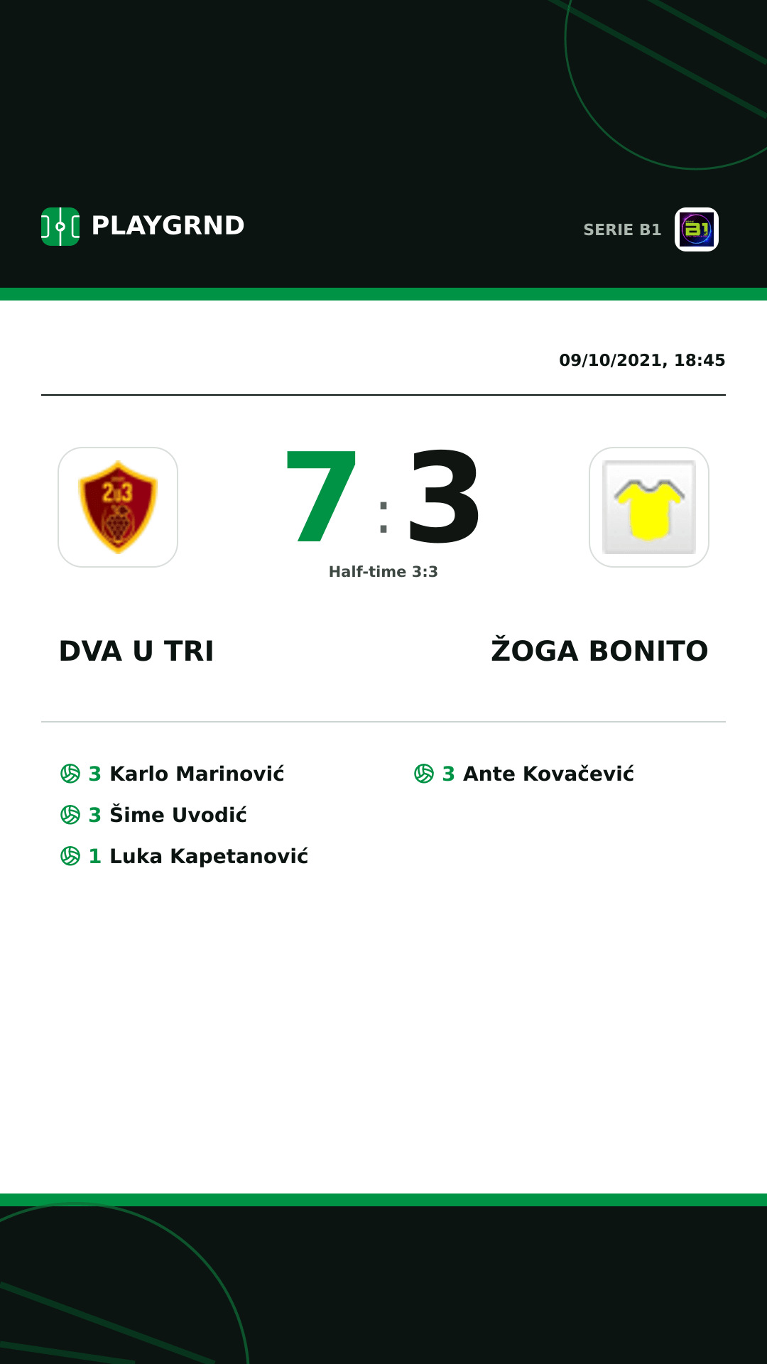 Instagram artwork: Dva U Tri 7:3 Žoga Bonito