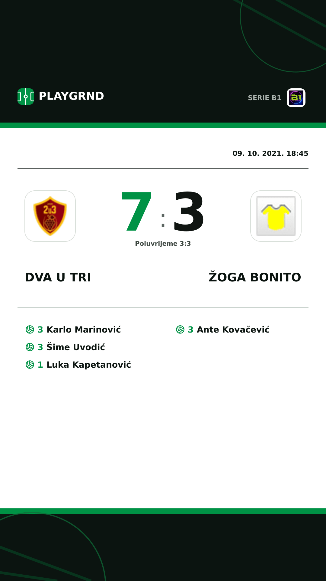 Instagram slika: Dva U Tri 7:3 Žoga Bonito