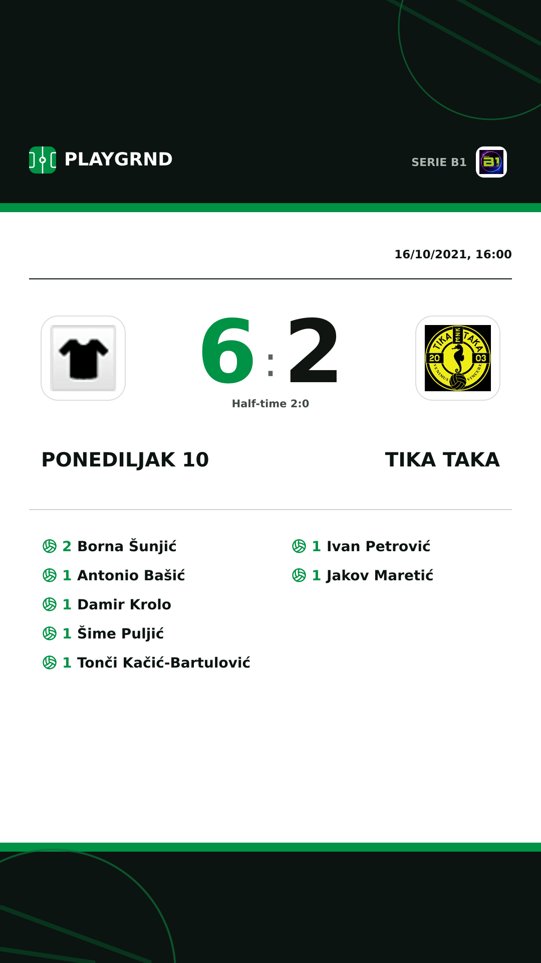 Instagram artwork: Ponediljak 10 6:2 Tika Taka