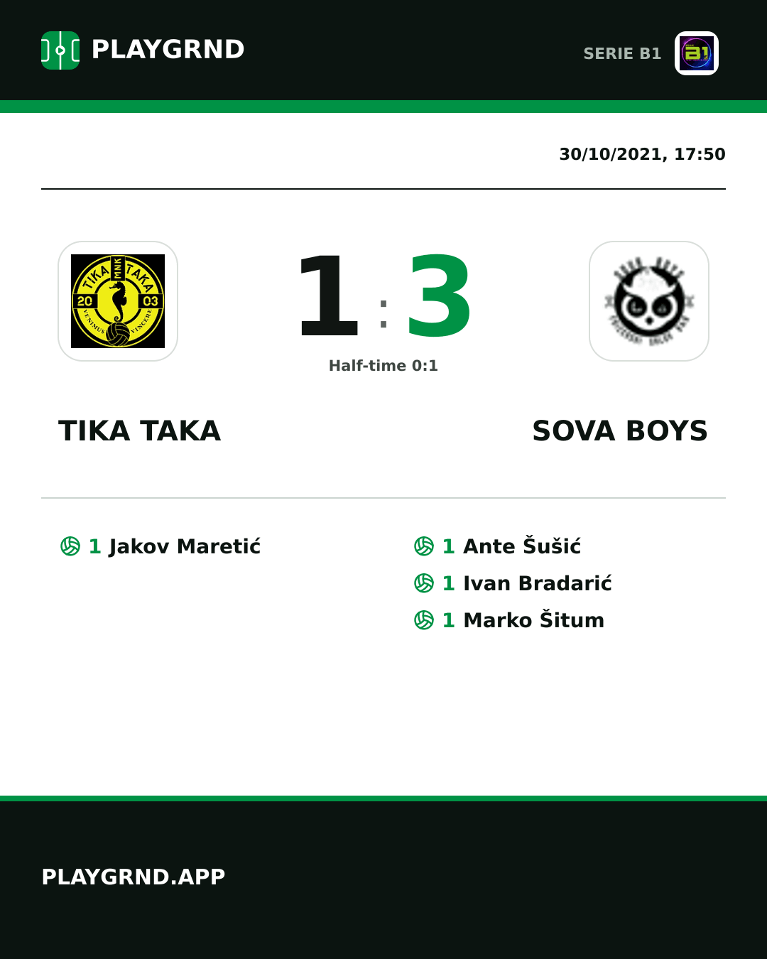 Instagram artwork: Tika Taka 1:3 Sova Boys