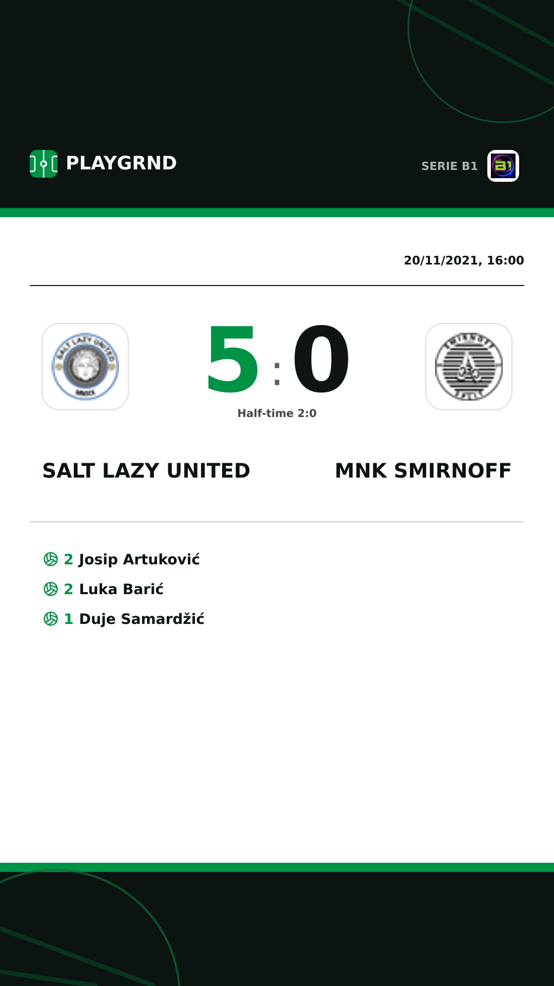 Instagram artwork: Salt Lazy United 5:0 Mnk Smirnoff