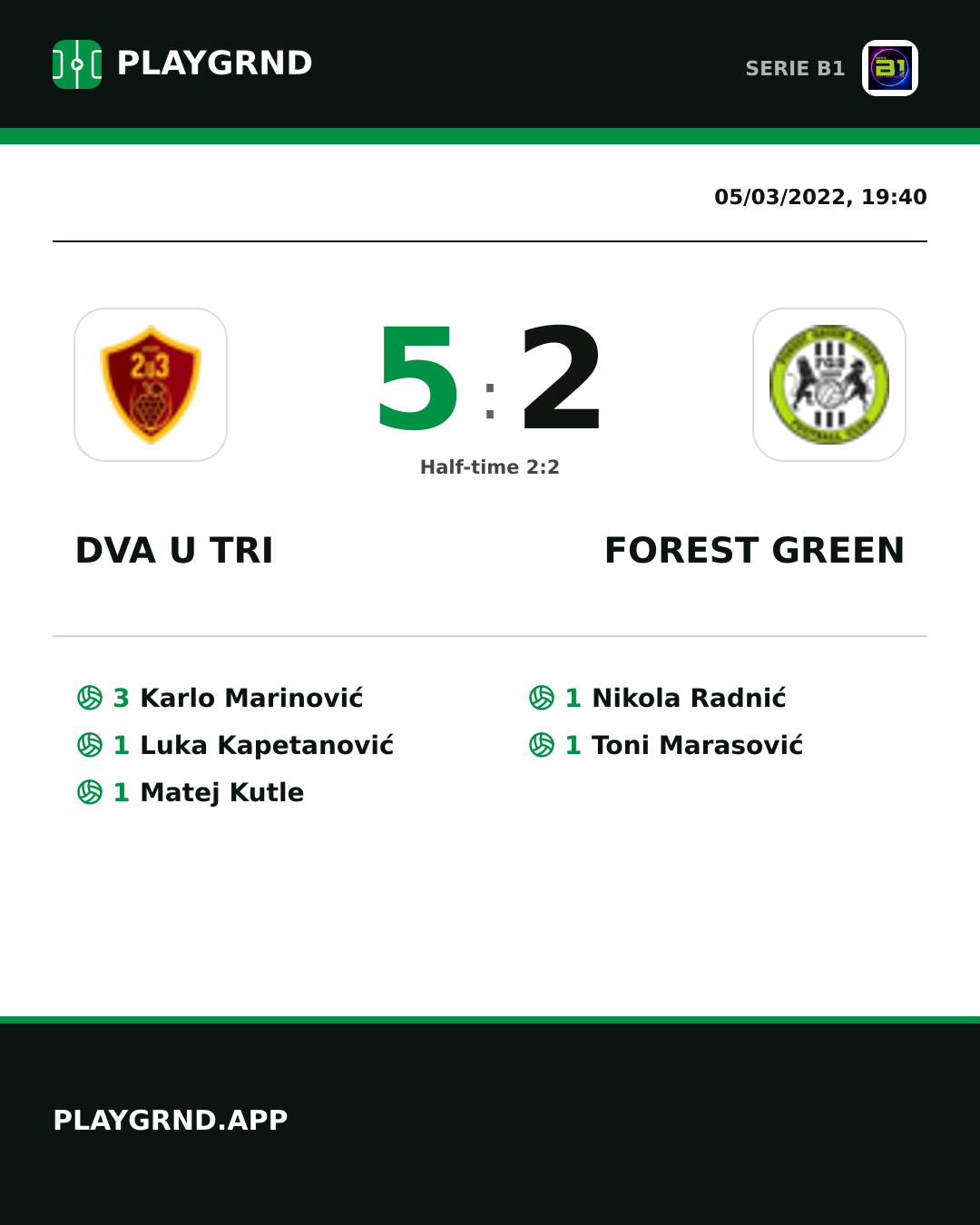 Instagram artwork: Dva U Tri 5:2 Forest Green