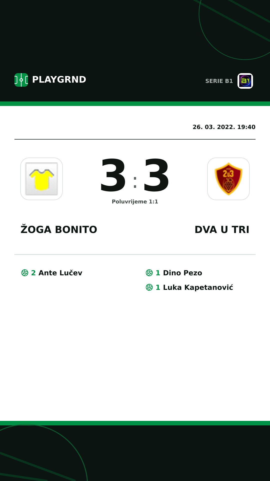 Instagram slika: Žoga Bonito 3:3 Dva U Tri