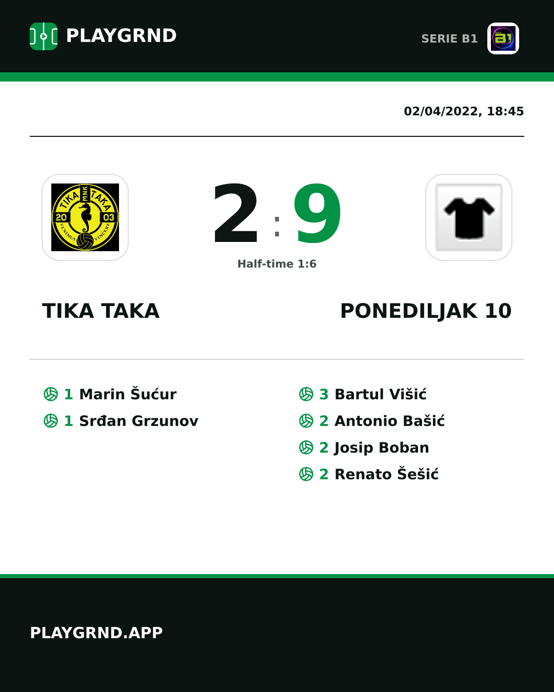 Instagram artwork: Tika Taka 2:9 Ponediljak 10